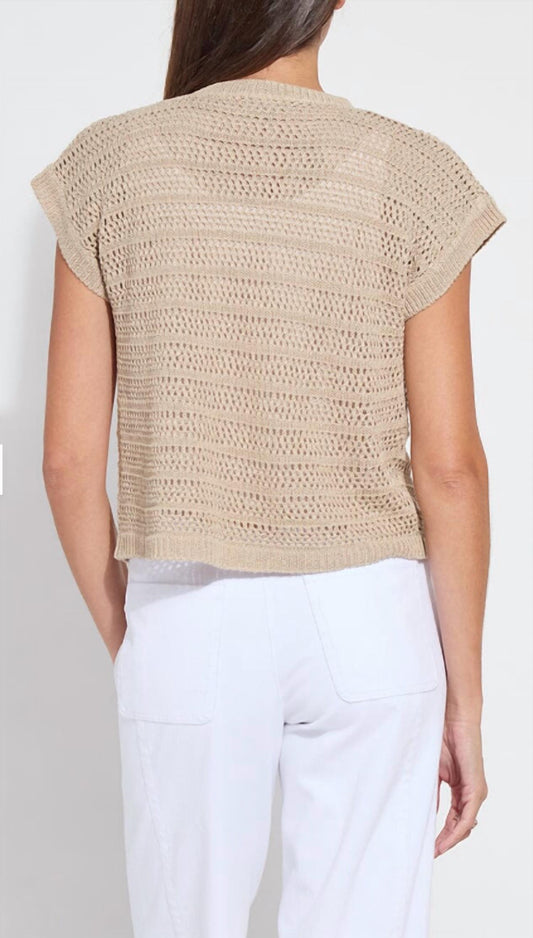 Lysse - Brisa Linen Mesh Sleeveless Cardigan