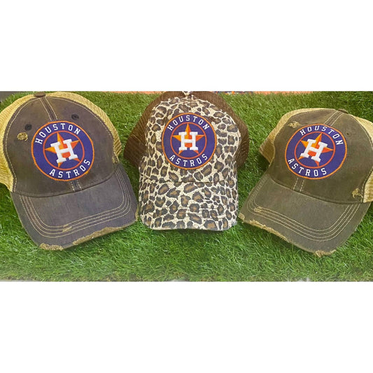 Sweet Texas Treasures - Unisex Houston Astros Distressed Trucker Cap