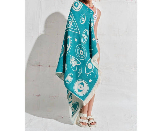 Sun Of A Beach - Electric Eyes Feather Beach Towel
