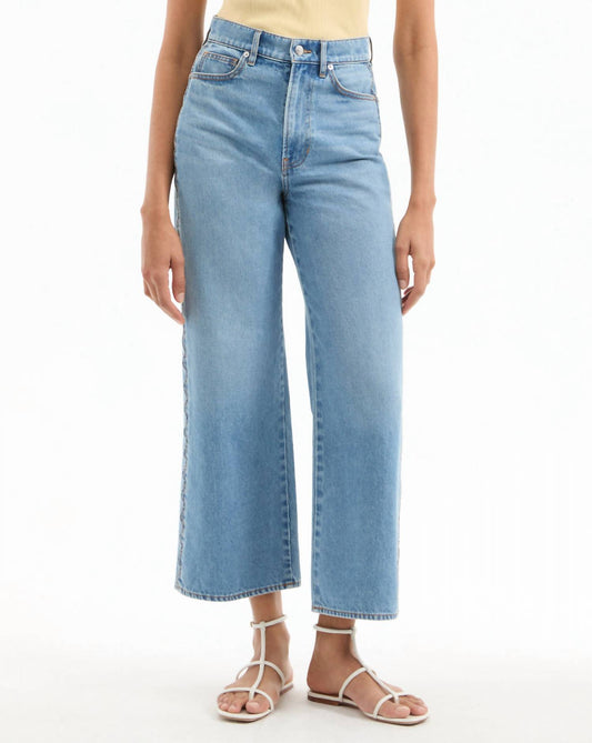 Veronica Beard - Taylor Scalloped Cropped Wide Leg Jeans