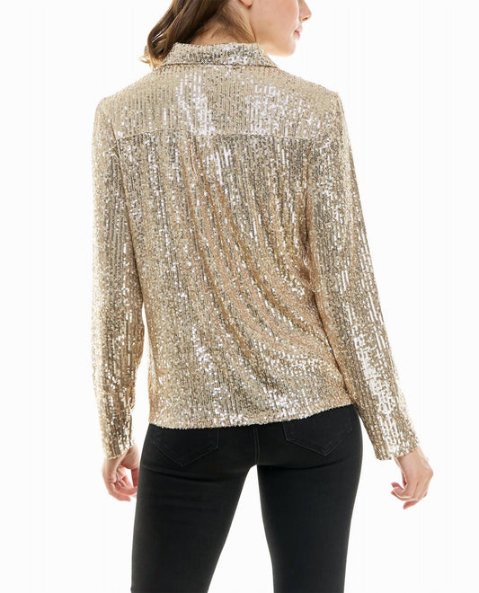 Nicole Miller - Nora Sequin Button Front Shirt