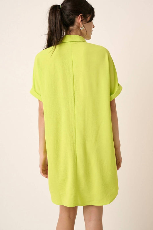 Mittoshop - Airflow Lightweight Button Down Shirt Dress