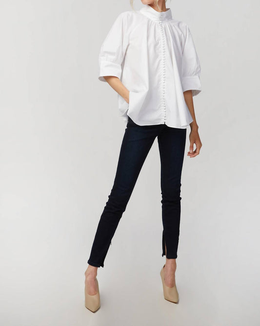 HIGH RISE SKINNY ANKLE ZIP JEANS