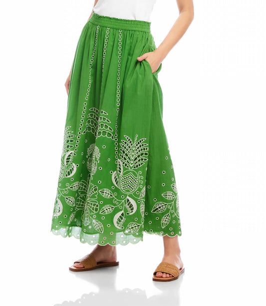 Karen Kane - Embroidered Midi skirt
