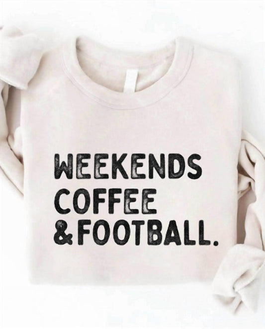 Oat Collective - Women's Weekends Coffee And Football Sweatshirt