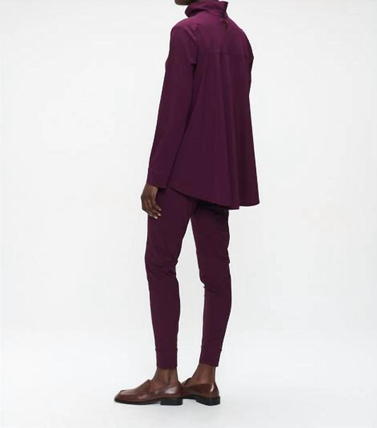 Jane Lushka - Draped Stand-up Collar Blouse