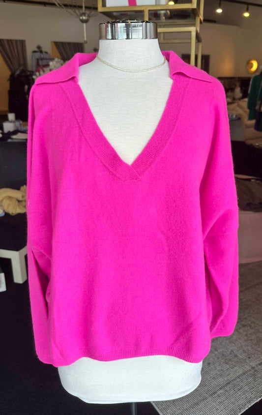 Crush - Women's Cashmere Moe Slouchy Polo Sweater