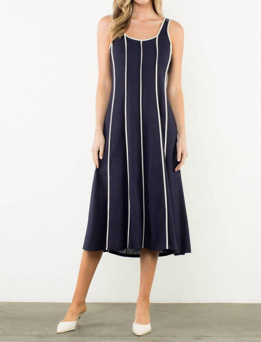 Thml - Linen Trim Detail Midi Dress