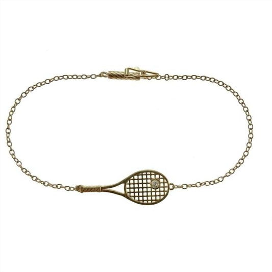 Love Love Tennis - Women's Racket Diamond Ball Tennis Bracelet