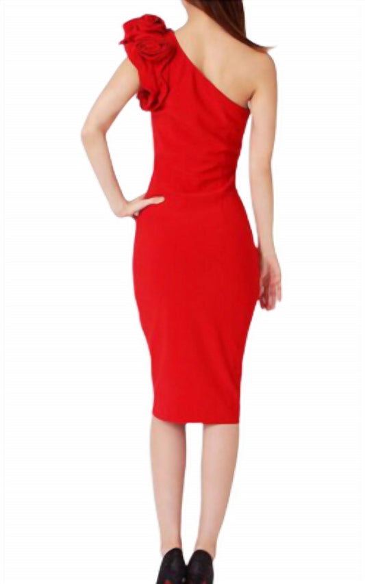 One shoulder cocktail dress