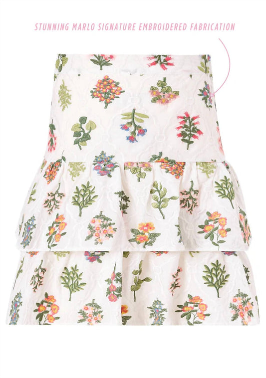 Marlo - Girl's Lillian Embroidered Skirt