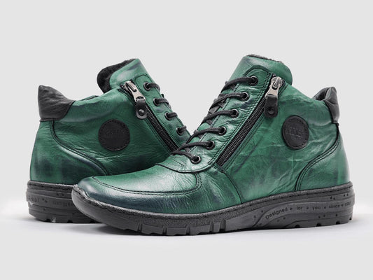 Kcr Group - Women's Everyday Wool-lined Zip-up Leather Boots