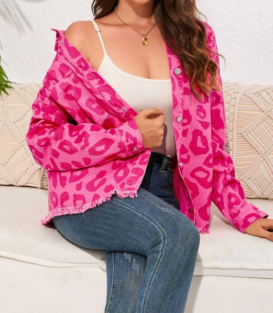 Shiying Fashion - Button Cuffs Raw Hem Jacket