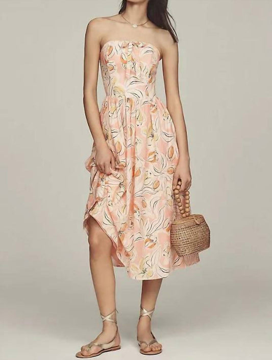 Hutch - Iris Watercolor Tulips Midi Dress
