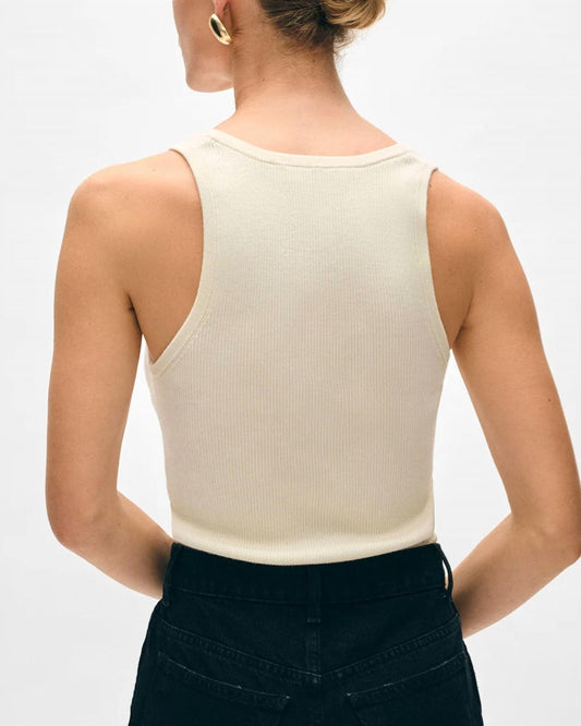 White + Warren - Superfine Merino Ribbed Tank