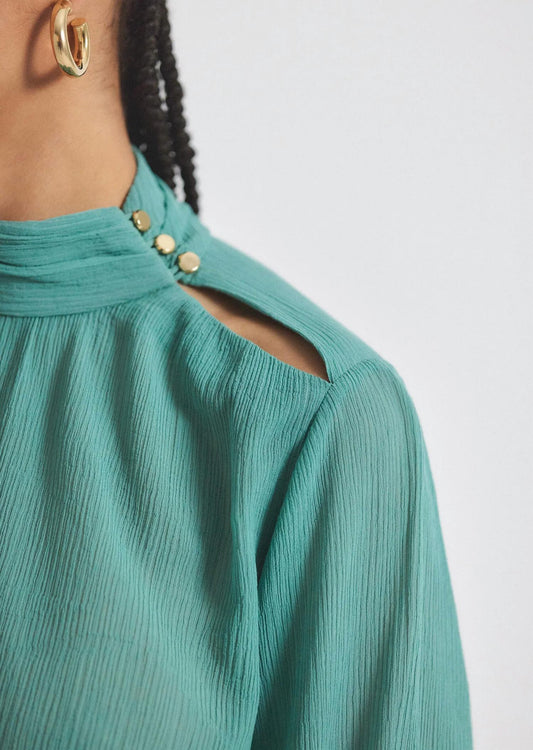 Derek Lam 10 Crosby - Nadja Mock Neck Blouse