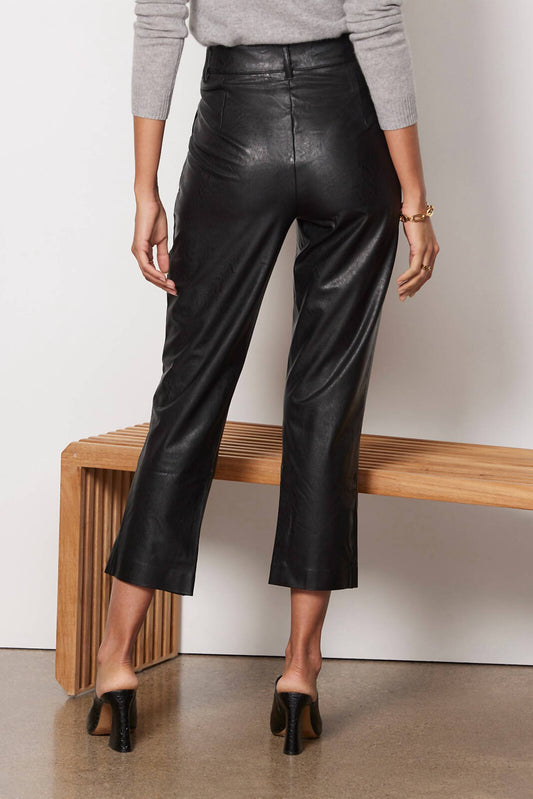 FAUX LEATHER 7/8 TROUSER