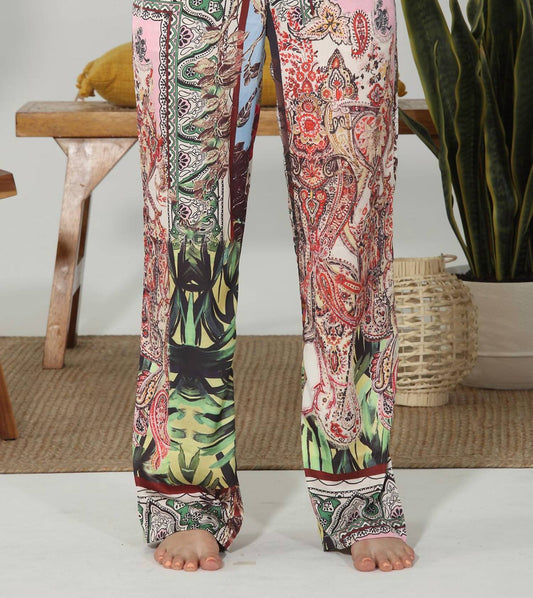 Paparazzi - Tropical Pull-On Elastic Waist Pant w/Pockets