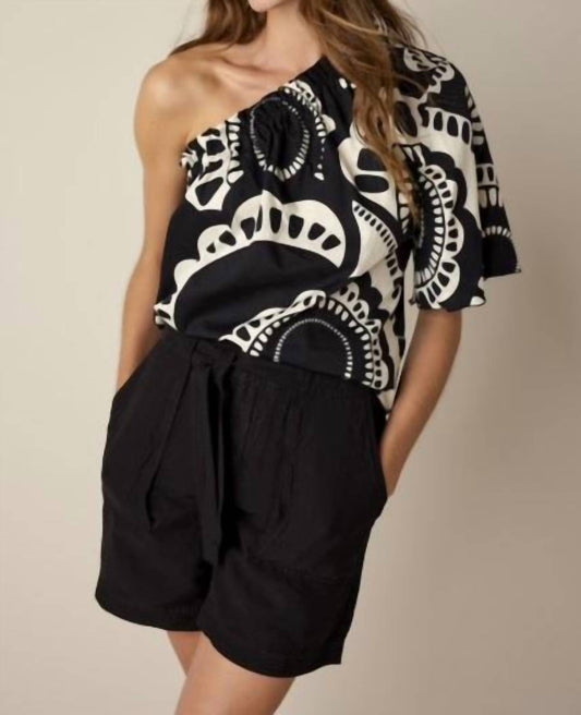 Summum - One Shoulder Flower Top