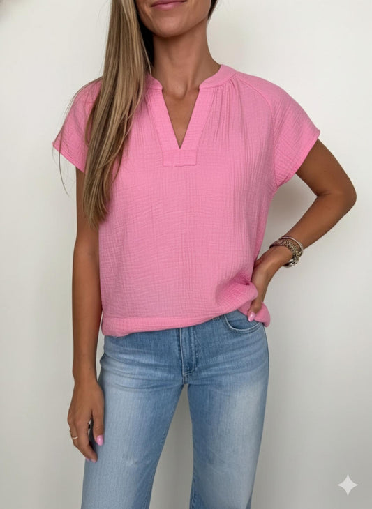 Bobi - Raglan Flutter Top