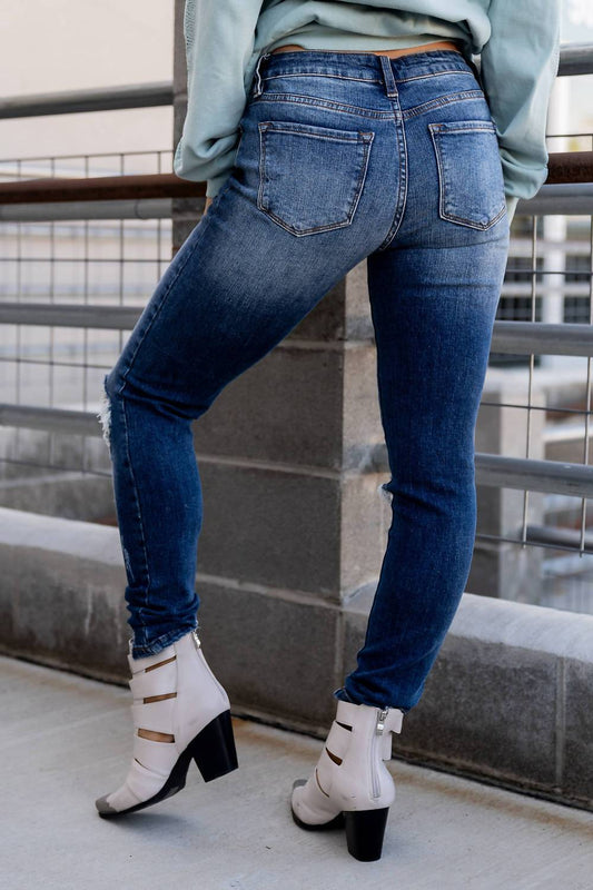 Ampersand Ave - Denim Distressed Skinny Jean
