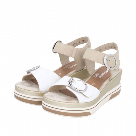 Remonte - Women's Sabine 54 Weiss Pearl Strap Sandal