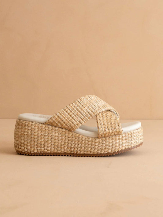 Oasis Society - Women's Fresno Ratan Slide Sandal