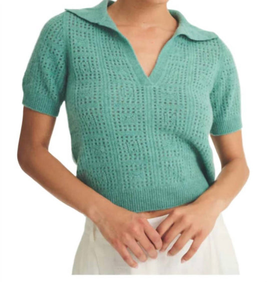 Naadam - CROCHET SHORT SLEEVE POLO