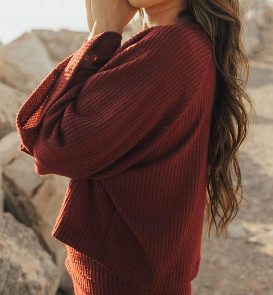 People Of Leisure - Upcycled Cotton Crop Waffle Top