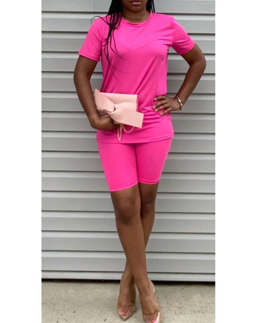 Daisy - Bubble Gum Short Set