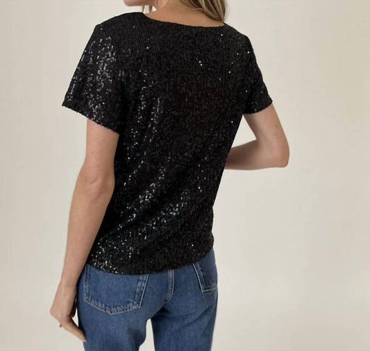 Six/Fifty - Anna Sequin Scoop Neck Top