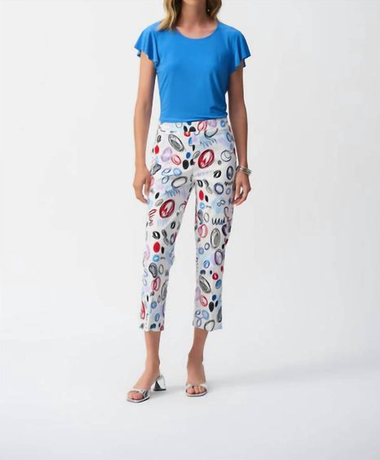 Joseph Ribkoff - Abstract Print Crop Pants
