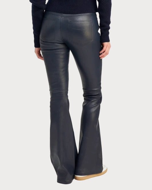 Sprwmn - 5 Pocket Micro Flare Leather Pants