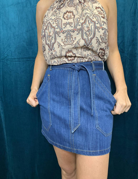 Retro Belted Skirt