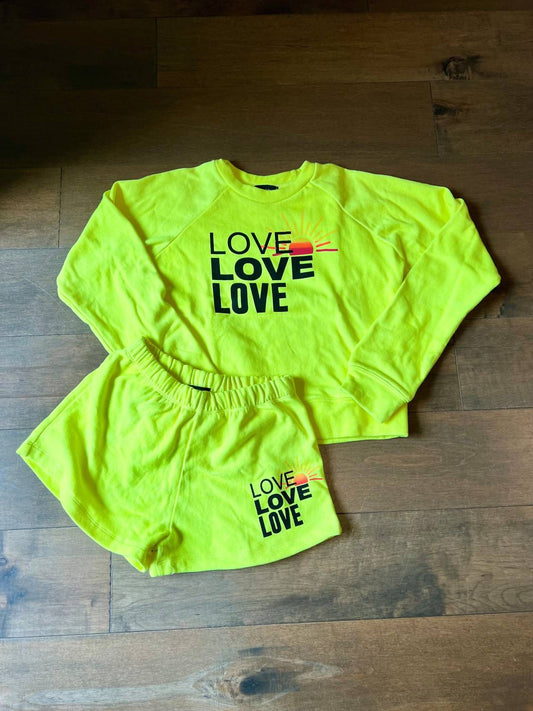 Flowers By Zoe - Kids Neon Love Sweatshirt