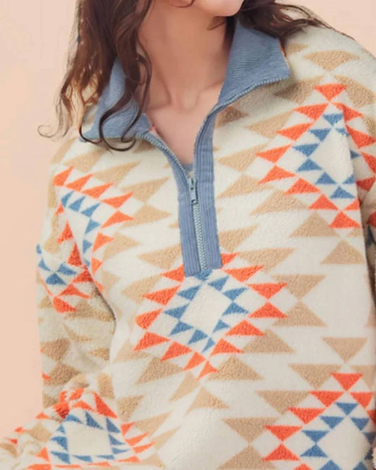 Very J - Aztec Fleece Pullover