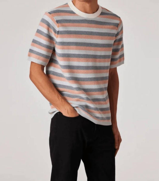 Paul Smith - Textured Stripe Knitted T-shirt
