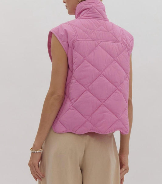 Entro - Button Up Scalloped Vest