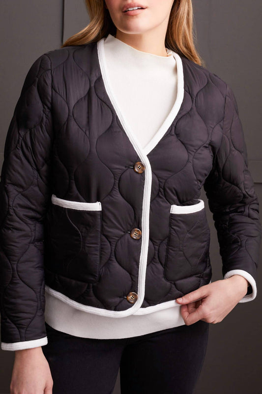 Tribal - Long Sleeve Button Front Puffer Jacket