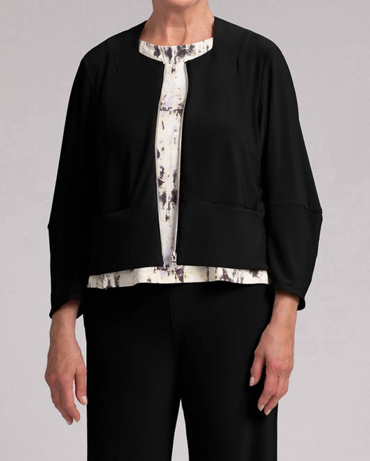 Sympli - Cropped Lantern Zip Jacket