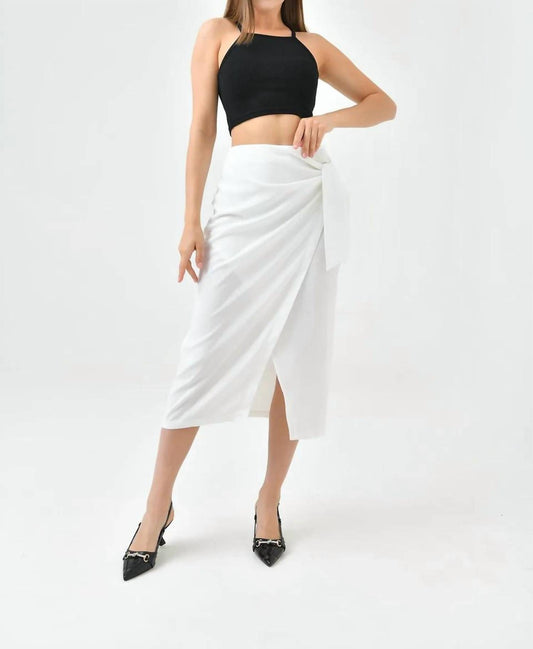 Tueba - Tie Front Slit Midi Skirt