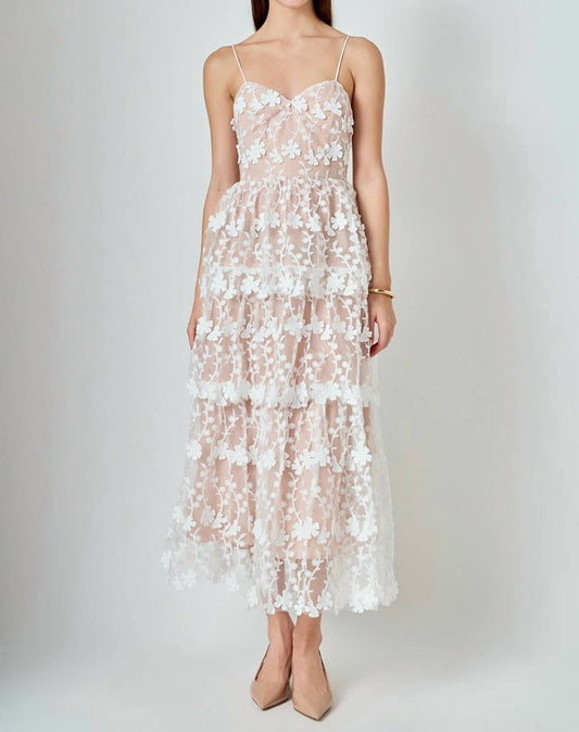 Endless Rose - Crochet Layered Midi Dress