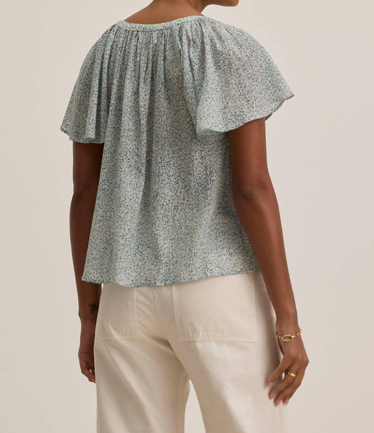 Velvet By Graham & Spencer - Printed Crinkle Gauze Park Top