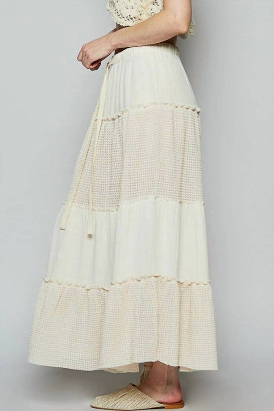 Pol - Western Sky Waffle Skirt