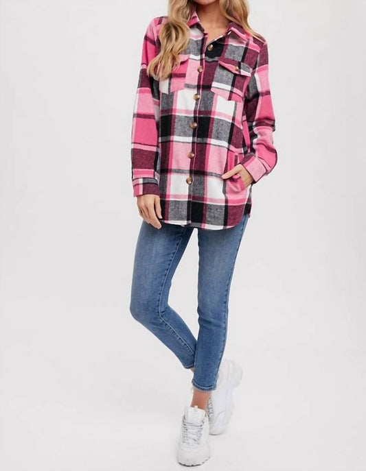 Bluivy - Flannel Plaid Shacket