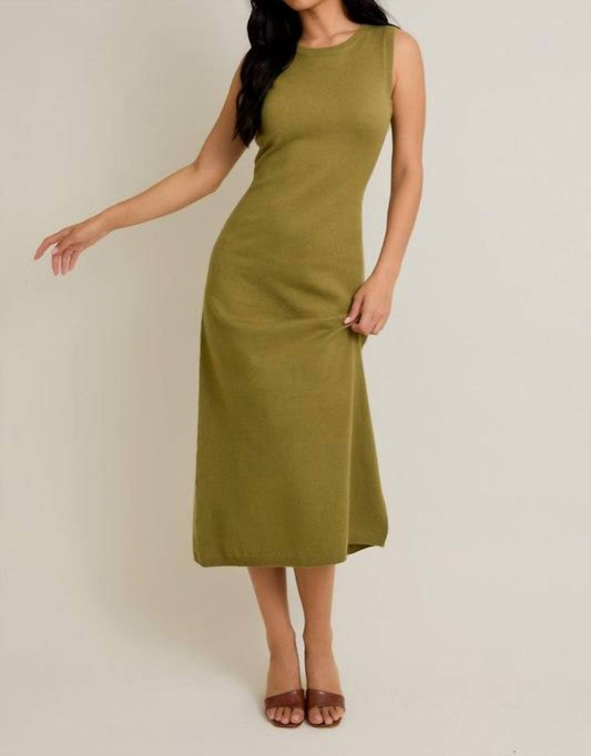 Le Lis - Round Neck Sleeveless Back Tie Detail Midi Dress