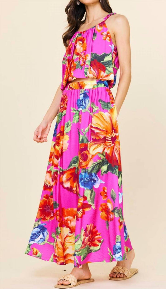 Skies Are Blue - Floral Maxi Skirt