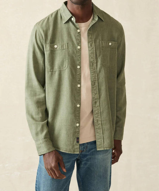 Faherty - Tried & True Chambray Long Sleeve Work Shirt