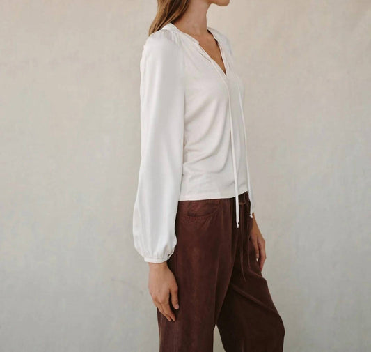 Bella Dahl - Long Sleeve Raglan Mixed Shirt