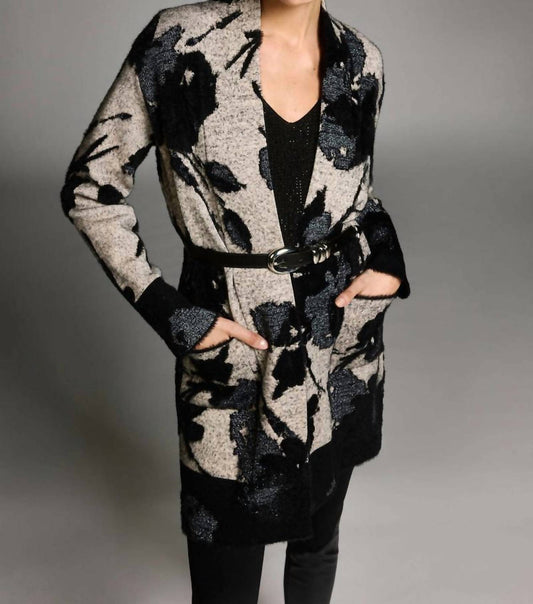 Joseph Ribkoff - Women's Abstract Jacquard Cardigan